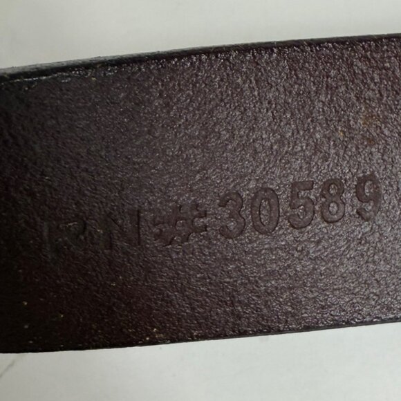 Simply Vera Wang Leather Belt Size M Brown Double Prong VTG Military Style Rare - Picture 15 of 16